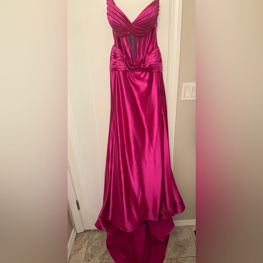 sherri hill strapless satin corset prom dress 56161 Sherri Hill Strapless Satin Corset Prom Dress 56161